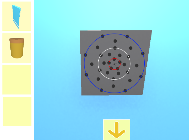 ゲーム「浴室からの脱出」シャワーヘッドの溝と穴が分かる画像