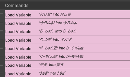 Unity×Fungus|ゲーム「ゆーちゃんの脱出」で使ったLoad Variableコマンドの画像