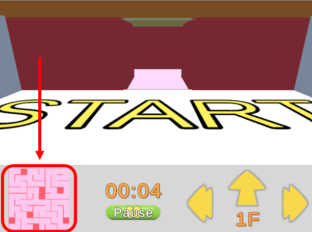 Escape the Building MAZE　ミニマップの場所を示す画像