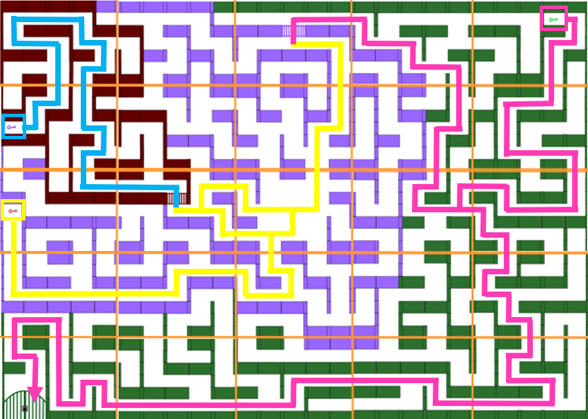 ゲーム「Escape the Maze」スタートからゴールまでの最短ルートが分かる画像