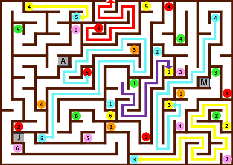 【迷路からの脱出】全体マップ（最短ルートとスタンプの場所が分かる）画像