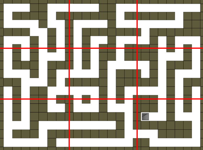 Scratch迷路　2階部分の壁コスチュームを全部繋げた画像