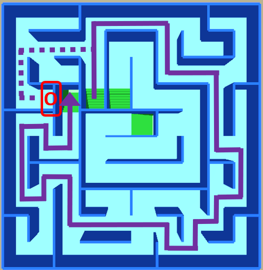 「Escape the Building MAZE」4階フロア全体画像と最短ルート、CODEアルファベットの場所を示す画像