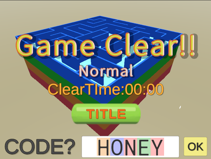 「Escape the Building MAZE」ゴール到達後のコード入力画面