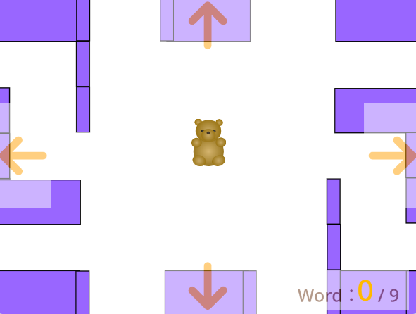 「Escape the MAZE」移動方法を説明する画面