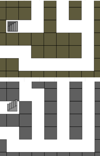 Scratchで迷路の1階と2階部分を作成した画像
