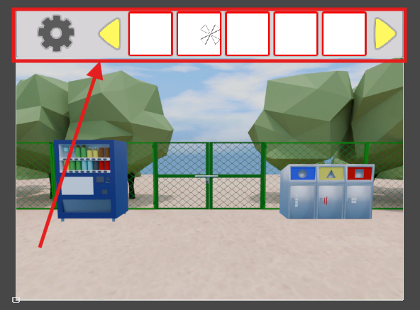 Unity6で2D脱出ゲーム｜ゲーム中に表示する上部メニューを作成した画像