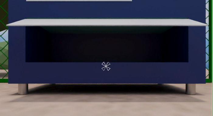 クリックで扉を開閉した画像