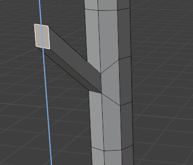 【Blender4.2】Unity2D脱出ゲーム用「木の棒」を作る方法|押し出した面を移動させた画像