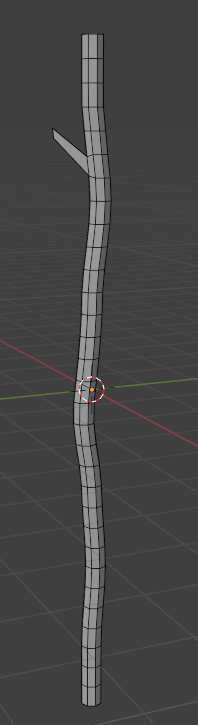 【Blender4.2】Unity2D脱出ゲーム用「木の棒」を作る方法|木の棒に自然な曲がりを加えた画像
