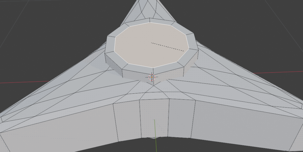【Blender4.2】Unity2D脱出ゲーム用「蛇口の三角ハンドル」の作り方｜中央の青い丸パーツを作成する画像