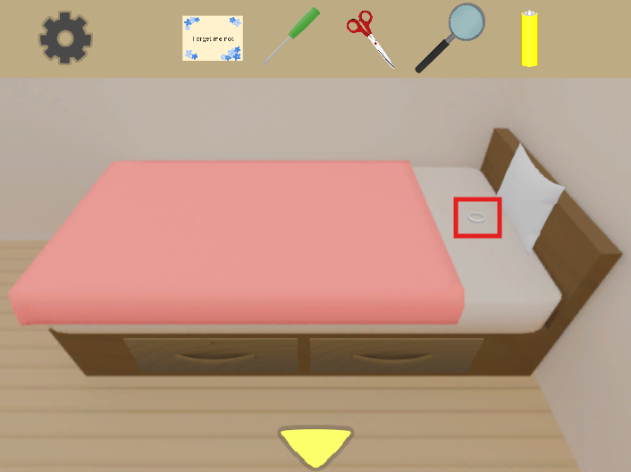 Room of Memories～遺された部屋～　攻略ガイド③　指輪の場所を示す画像