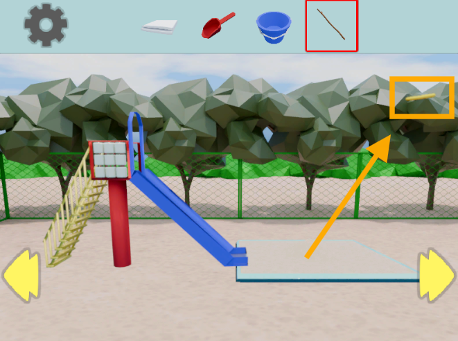 The Park～秘密の場所｜完全攻略
フリスビーの場所を示す画像