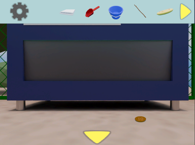 The Park～秘密の場所｜完全攻略
木の棒を使ってコインを取り出した画像