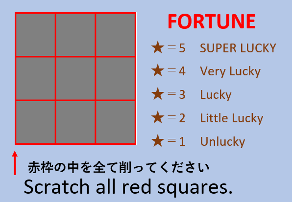 脱出ゲームThe Parkアイテム「スクラッチカード」画像