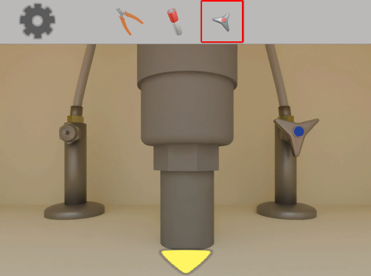 【1LDK】完全攻略ガイド①
シンク止水栓にアイテム「ハンドル」を使用する画像